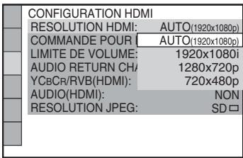 SONY DAV-DZ730 - Pour sélectionner le type de sorting des signaux vidéo provenant de la prise HDMI OUT - 6