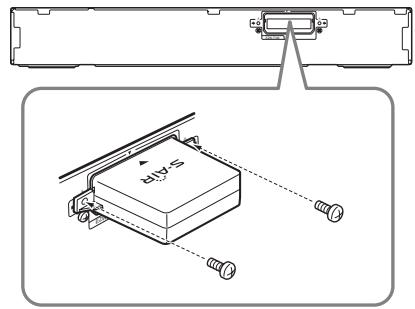 SONY DAV-DZ730 - Utilizzare le stesse viti per fissare il trasmettitore wireless. - 1