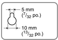 SONY DAV-DZ730 - Préparez des vis (non fournies) adaptées à l'orifice situé au dos de chaque enceinte. reportez-vous aux illustrations ci-dessous. - 2