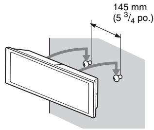 SONY DAV-DZ730 - Préparez des vis (non fournies) adaptées à l'orifice situé au dos de chaque enceinte. Reportez-vous aux illustrations ci-dessous. - 4