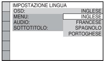SONY DAV-TZ230 - Premere ↑/↓ per selezionare una lingua, quindi premere ⊕. - 1