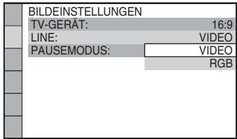SONY DAV-TZ230 - Wählen Sie mit ↑/↓ das Ausgabeformat für Videosignale aus und drücken Sie dann ⊕. - 1