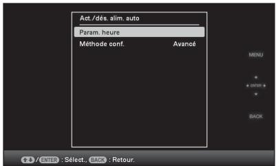 SONY DPF-A72N - Modification des réglages de l'activation/désactivation de l'alimentation automatique - 1