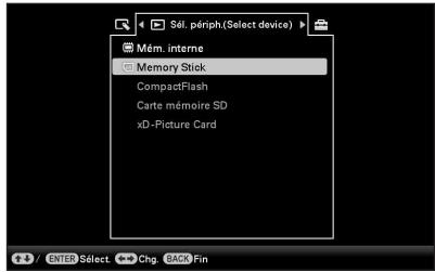SONY DPP-F700 - Appuyez sur SELECT DEVICE. - 1