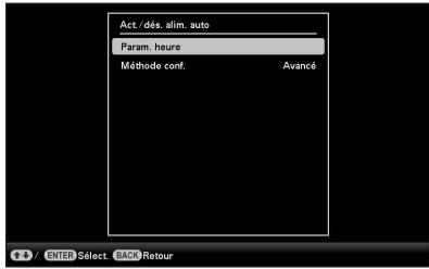 SONY DPP-F700 - Modification des réglages de l'activation/désactivation de l'alimentation automatique - 1