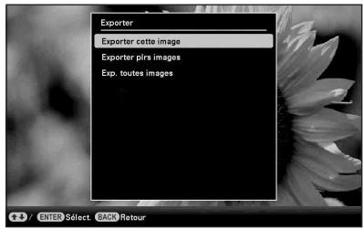 SONY DPP-F700 - Exportation d'une image de la mémoire interne sur une carte mémoire - 1