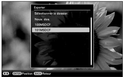 SONY DPP-F700 - Exportation d'une image de la mémoire interne sur une carte mémoire - 3