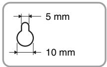 SONY HT-CT350 - Préparez des vis (non fournies) adaptées aux orifices situés au dos de l'enceinte. Reportez-vous aux illustrations ci-dessous. - 2