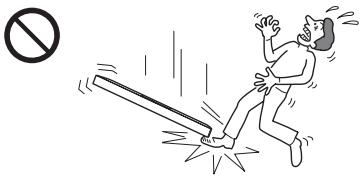 SONY HT-CT350 - Noaje caer los productos ni los instale en lugares en los que exista riesgo de desprendimientos. - 1