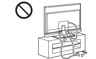 SONY HT-CT350 - Procure que los cables no queden atrapados. - 1