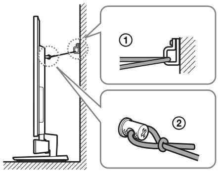 SONY HT-CT350 - En cas d'installation du téléviseur sur le sol à proximé d'un mur - 2