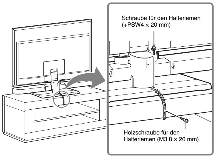 SONY HT-CT350 - Wenn Sie das Fernsehgerät auf ein Rack stellen - 1