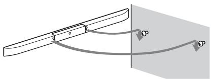 SONY HT-CT350 - Accrochez l'enceinte aux vis. - 1