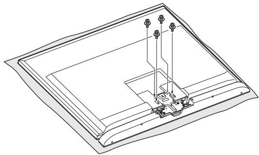 SONY HT-CT350 - Bevestig de tv met de schroeven die u hebt verwijderd in stap 2. - 1