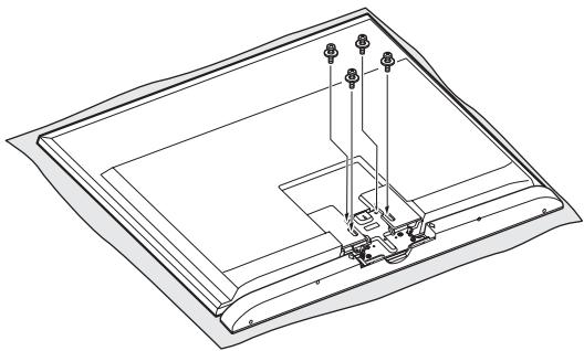 SONY HT-CT350 - Fissare il teilevisore con le viti rimosse nel punto 2. - 1