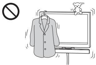 SONY HT-CT350 - No coloque objetos encima de los Productos. - 1