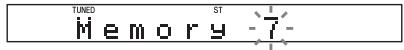 SONY HT-FS3 - Appuyez sur ↑/↓ pour sélectionner le numéro de présélection souhaité. - 1