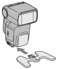 SONY HVL-F58AM - Fixation et démontage du mini-support - 1
