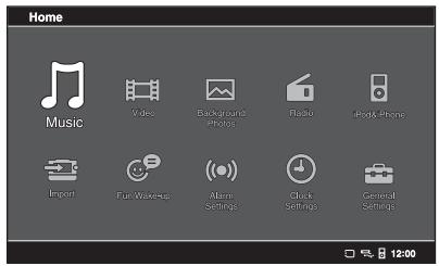 SONY ICF-CL75IP - Using the Home menu - 1