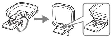 SONY ICF-CL75IP - Connecting the AM aerial and AC power cord (mains lead) - 1