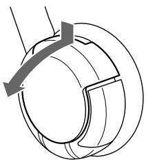 SONY MDR-IF140K - Mise en place de la pile - 1