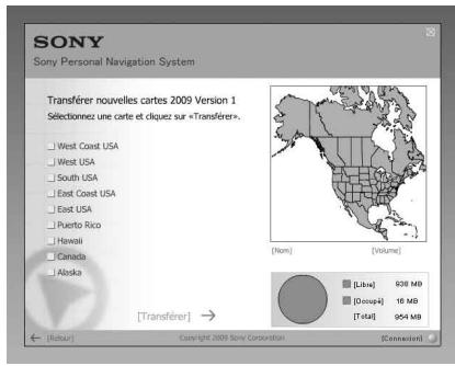 SONY NVD-U03E - Sélectionnez « Transférer nouvelles cartes » dans le menu principal. - 2