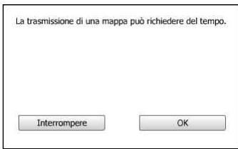 La trasmissione di una mappa può richiedere del tempo. Interrompere OK