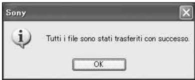 Tutti i file sono stati trasferiti con successo. OK