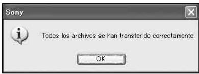 Todos los archivos se han transferido correctamente. OK