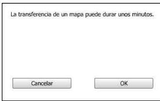 La transferencia de un mapa puede durar unos minutos. Cancelar OK