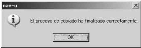 El proceso de copiado ha finalizado correctamente. OK