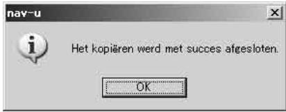 Hets kopiären werd met succes afgesloten. OK