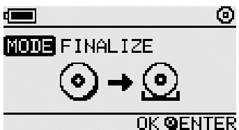 MODE FINALIZE OK ENTER