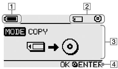MODE COPY OK ENTER