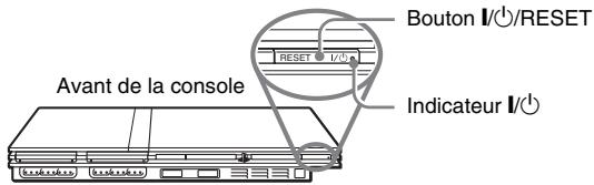 SONY SCPH-70004 - Maintenez enfoncé pendant plus d'une seconde le bouton I/⏻/RESET situé à l'avant de la console. - 1