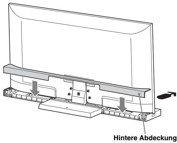SONY SU-52HX1 - Bringen Sie die wichtere Abdeckung am Fernsehsteller an. - 1