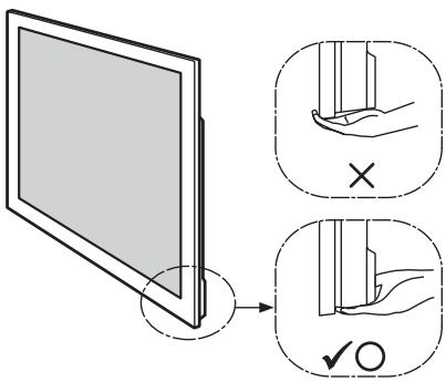 SONY SU-52HX1 - Heben Sie das Fernsehgerät am angegebenen Punkt an, wenn Sie es bewegen. - 1