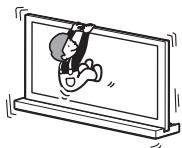 SONY SU-52HX1 - Ne vous appuyez pas sur le téléviseur et ne vous suspendez pas au support TV. - 1