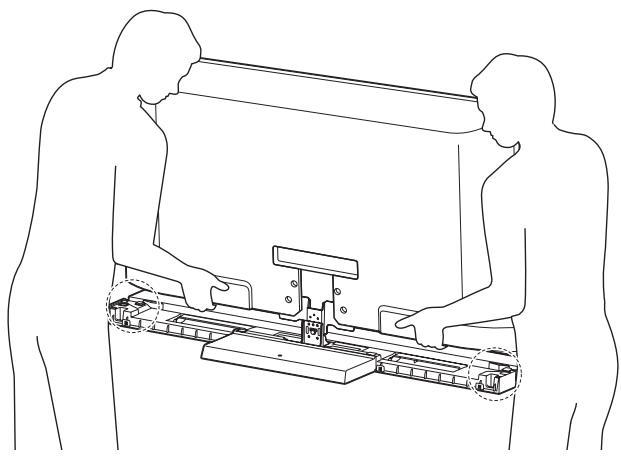 SONY SU-52HX1 - Install the TV onto the TV Stand. - 1