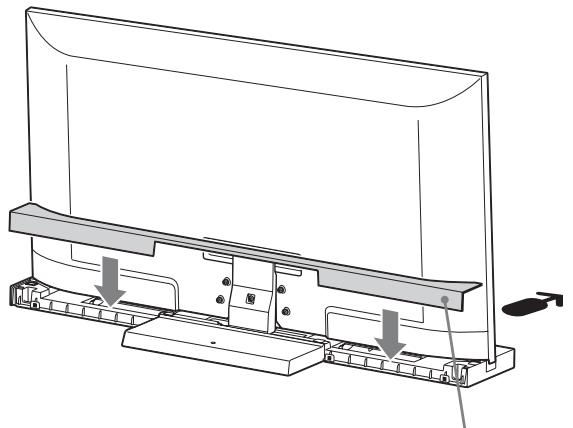 SONY SU-52HX1 - Fixez le panneau arrière au support TV. - 1
