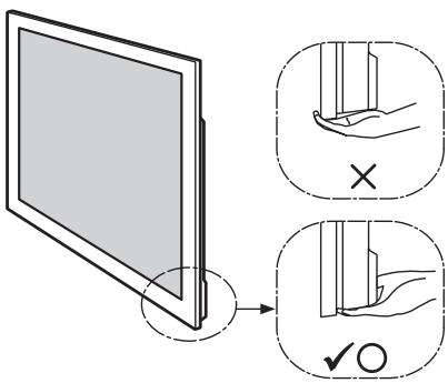 SONY SU-52HX1 - Tenez le téléviseur au point spécifique lorsque vous le déplacez. - 3