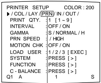 SONY UP-50 - To select the setting using the menu - 2