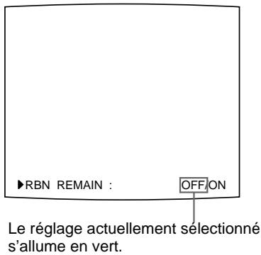 SONY UP-50 - Appuyez sur la touche RIBBON REMAIN. - 1