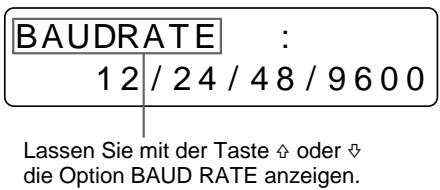 SONY UP-50 - Einstellen der Baud-Rate zur Kommunikation mit dem Computer - 3