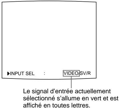 SONY UP-50 - Sélection du signal d'entrée via la touche INPUT SELECT - 5