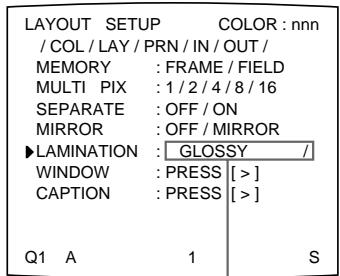 SONY UP-50 - Selecting the Lamination Pattern - 6