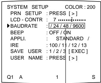 SONY UP-50 - Setting the Baud Rate for Computer Communication - 4