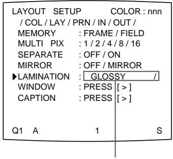 SONY UP-50 - Sélection du mode de laminage - 6