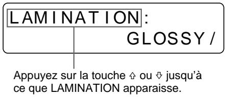 SONY UP-50 - Sélection du mode de laminage - 5