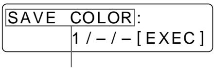 SONY UP-50 - Wählen Sie mit der Taste ↗ oder ↘ die Option SAVE COLOR aus. - 2